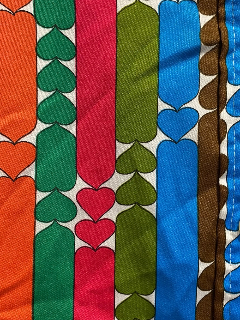 Pykettes Retro Multicolor Geometric Button-Down Shirt - Picture 2 of 6